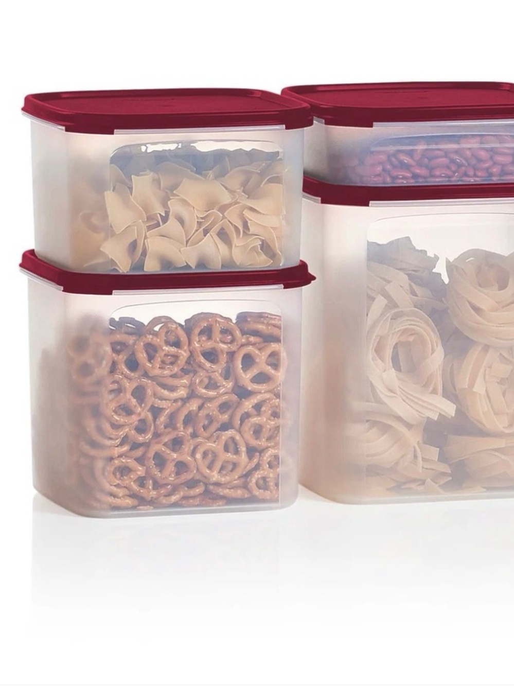 Tupperware modular mates  Food Storage Container Set with Burgundy Lids